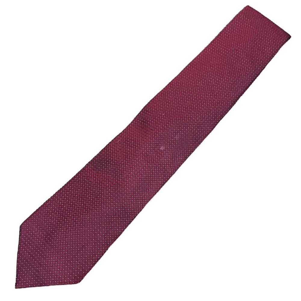 Merona Red Patterned Necktie 100% Silk